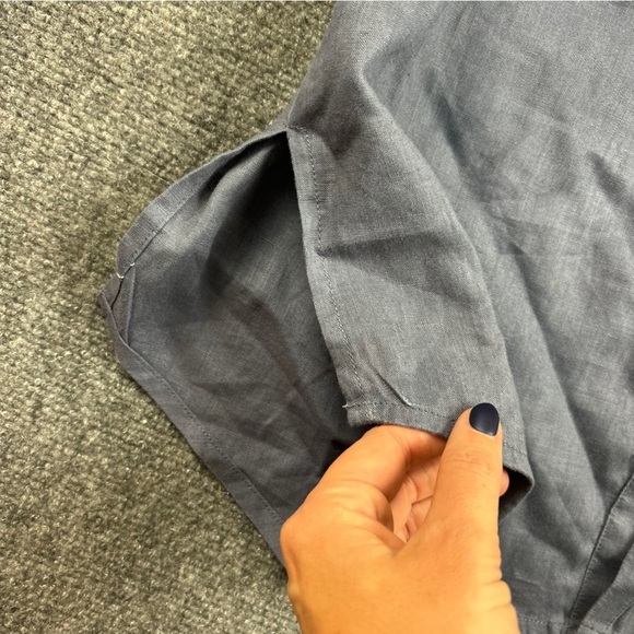 CABI Women’s 100% Linen Blue Sleeveless Button Down collar Shirt #262 Medium NWT - Picture 5 of 8